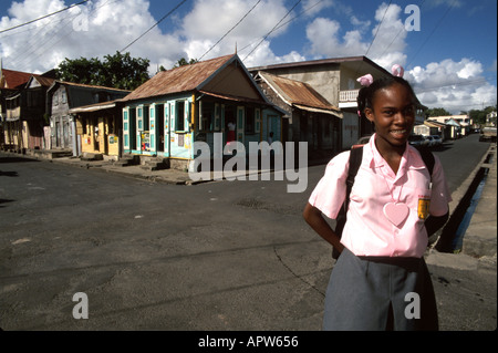 St. Lucia,Indie Occidentali,Isole Windward,Caraibi Orientali,piccole Antille,Tropici,Vieux Fort,Black Blacks African African African Interthetic Minority,adulti Foto Stock