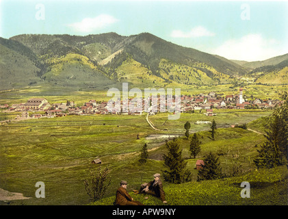 Oberammergau, Alta Baviera, Germania Foto Stock