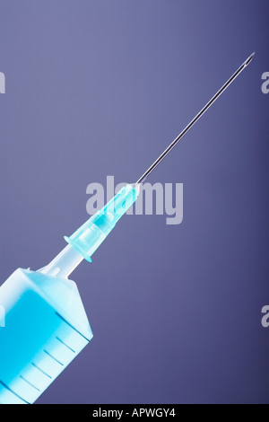 In prossimità di una siringa Foto Stock