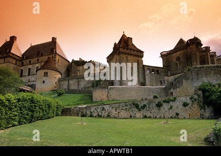 Dordogna, Francia. Chateau de Biron vicino a Monpazier Foto Stock