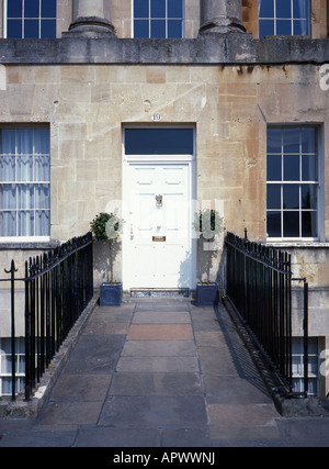 Numero 19, 'Royal Crescent', costruito in stile palladiano da John wood il giovane (1767-74), bagno, Somerset, Inghilterra, Regno Unito. Foto Stock