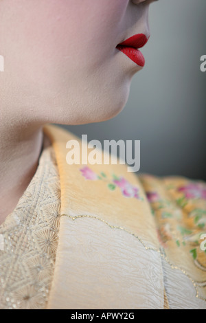 Umechika 22 enne Maiko dal distretto di Kamishichiken Giappone Kyoto 18 10 2005 Foto Stock