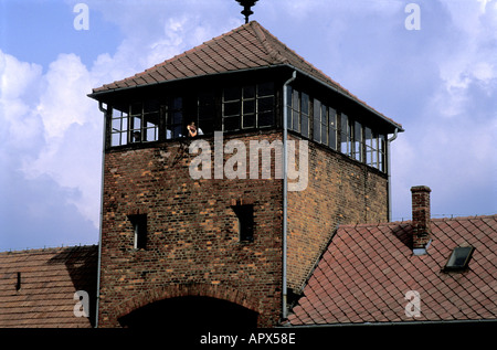 Hells Gate nome dato al famigerato campo di concentramento di Auschwitz Birkenau ora un museo di stato Oswiecim Polonia Foto Stock