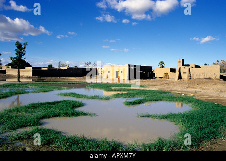 Villaggio sul fiume Niger Foto Stock