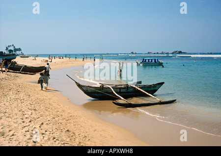 Hikkaduwa beach, Sri Lanka, Strand von Hikkaduwa, Ceylon Hikkaduwa beach Foto Stock
