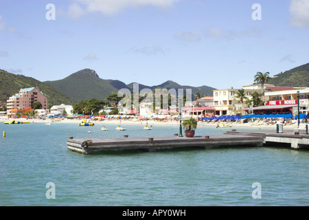 Dock nella Baia Grande Philipsburg Saint Marteen San Martin Foto Stock