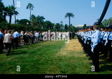 Nizza Francia il giorno della Bastiglia parata militare Foto Stock