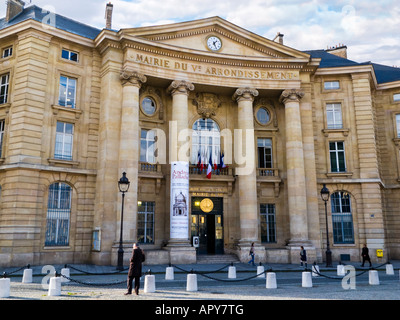 Mairie du quinto arrondissement building Parigi Francia Europa Foto Stock