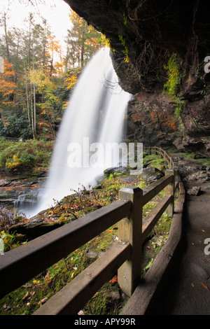 Cade a secco, Cullasaja River Gorge, altopiani, North Carolina, STATI UNITI D'AMERICA Foto Stock