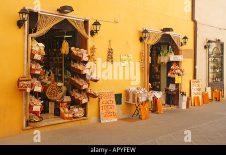 Negozi locali a Castiglione del Lago, Umbria, Italia Foto Stock