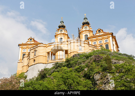 Monastero di Melk, Melk sul Danubio, bassa Austria, Austria Foto Stock