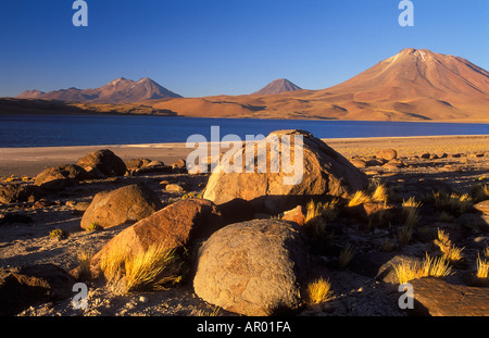 Laguna Miscanti Cerro Miniques Ande Cile settentrionale Foto Stock