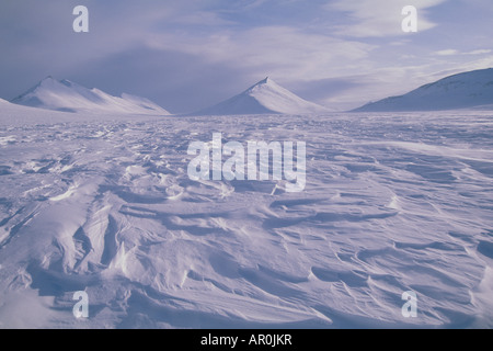 Ishivak passano in Baird Mtns Noatak National Preserve AK AR Inverno Foto Stock