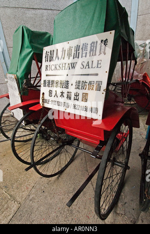 Rickshaws in vendita a Hong Kong Foto Stock