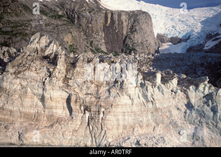 Northwestern glacier off il Harding Campo di Ghiaccio Il Parco nazionale di Kenai Fjords centromeridionale Alaska Foto Stock