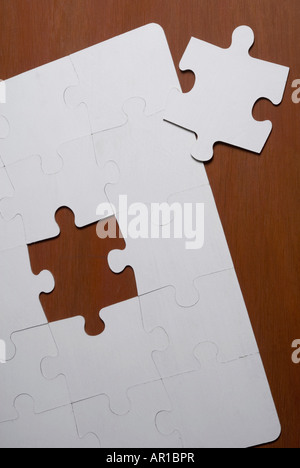 Puzzle, vista in elevazione, close-up Foto Stock