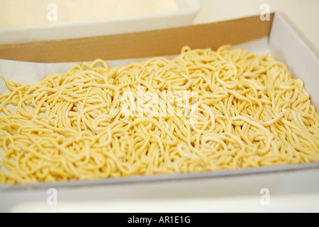 Fare la pasta fresca in Italia Foto Stock