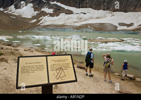 Informazioni registrazione a Angel Glacier nel Parco Nazionale di Jasper Foto Stock