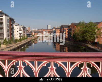 Leeds Liverpool Canal Brewery Wharf Leeds Yorkshire Inghilterra Foto Stock