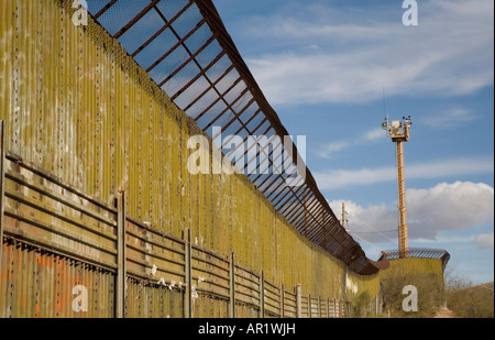 Recinzione di confine tra Stati Uniti e Messico Foto Stock