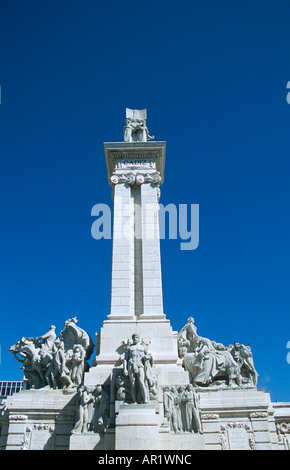 Monumento dedicato a Cortes di Cadice di 1812, Cadice il Parlamento, Plaza de Espana, Cadiz, Spagna Foto Stock