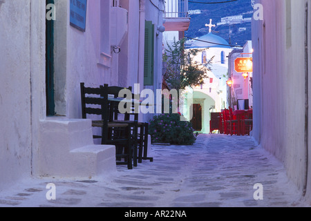 Vicolo in Parikia Kastro, PAROS, CICLADI Sud Egeo, Grecia Foto Stock