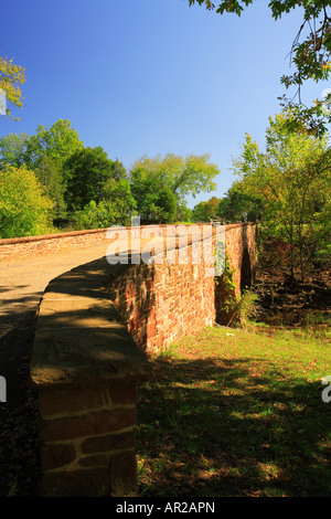 Ponte di pietra sul Bull Run, Manassas National Battlefield Park, Manassas, Virginia, Stati Uniti d'America Foto Stock