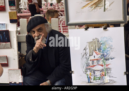 Gli artisti di Montmartre, Francia, Parigi Foto Stock