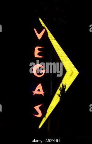 Al neon di Las Vegas segno Downtown Las Vegas Nevada Foto Stock