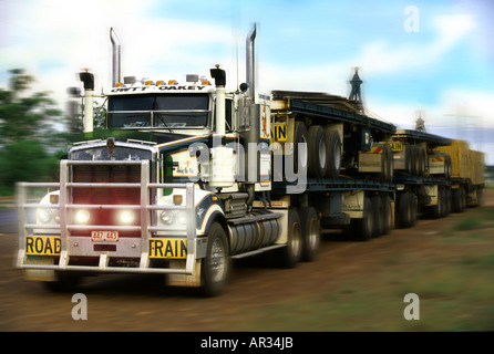 Carrello su una strada di campagna, Territorio del Nord, l'Australia Foto Stock