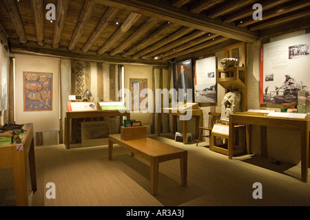 All'interno dell'antica casa Musuem a Thetford, Norfolk, Regno Unito costruito nel XV secolo Foto Stock