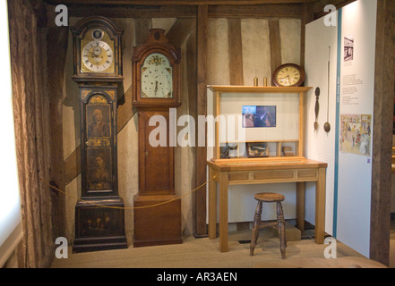 All'interno dell'antica casa Musuem a Thetford, Norfolk, Regno Unito costruito nel XV secolo Foto Stock