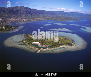 Coconut Island Kaneohe Bay Oahu Hawaii Foto Stock