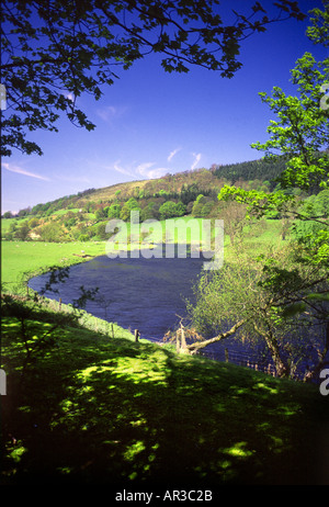 Scena di fiume del Galles Foto Stock