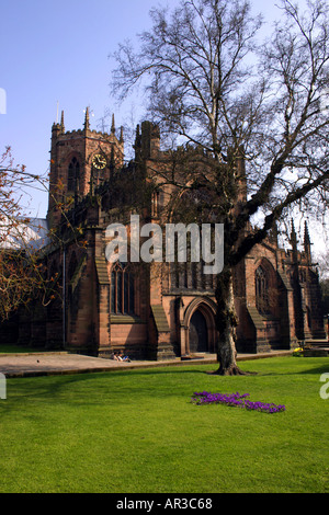 Nantwich chiesa St Mary's Nantwich Cheshire contea inglese Inghilterra UK Regno Unito GB Gran Bretagna Europa Foto Stock