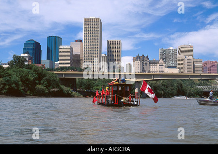 Gara di flottazione, Klondike Giorni, Fiume Saskatchewan, Edmonton, Alberta, Canada, America del Nord, America Foto Stock