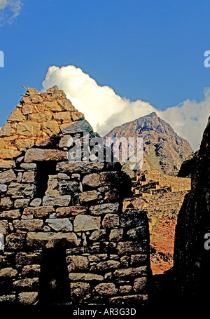 Resti di Machu Picchu in Perù Foto Stock