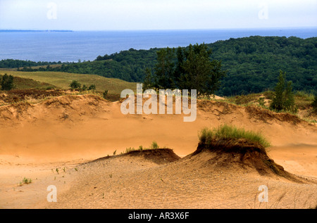 Dune di sabbia estrema erosione di vento Foto Stock