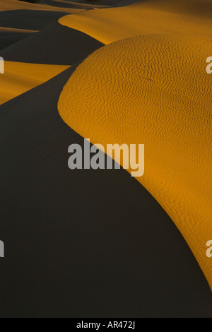 Le dune di sabbia e ripple desgins sulle dune Mesquite Appartamenti vicino a tubo di stufa area pozzi Death Valley NP Foto Stock