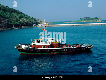 Rimorchiatore Kadifekale a Kusadasi Turchia nel 1985 Foto Stock