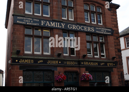 James e John Graham famiglia Grocers Foto Stock