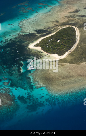 Green Island Great Barrier Reef Marine Park North Queensland Australia antenna Foto Stock