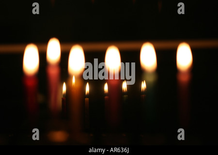Luci Chanukah. Foto Stock