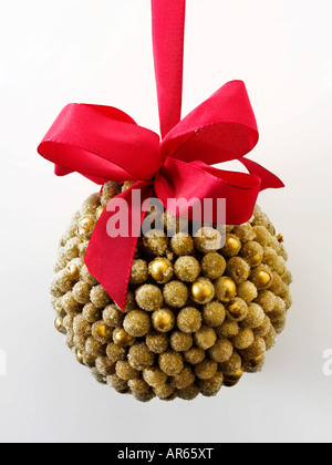 Festive mano naturale fatto di natale decorazione pensile Foto Stock