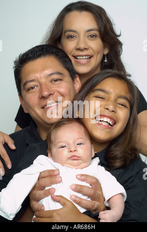 Ritratto di famiglia ispanica Foto Stock