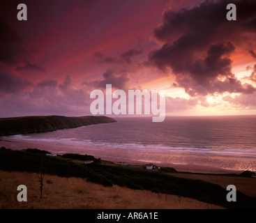 Punto larghi sulla North Devon Coast Lee di Croyde Devon Foto Stock