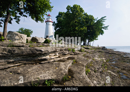 Marblehead faro sul Lago Erie Marblehead stato parco Ohio Foto Stock