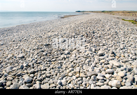 Spiaggia ghiaiosa di Aberthaw Vale of Glamorgan Wales UK GB UE Foto Stock