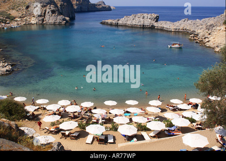 St Pauls Bay Lindos Rodi Grecia Foto Stock