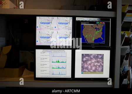 Dati meteo Visualizza a Mount Washington Observatory nelle White Mountains Foto Stock